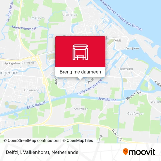 Delfzijl, Valkenhorst kaart