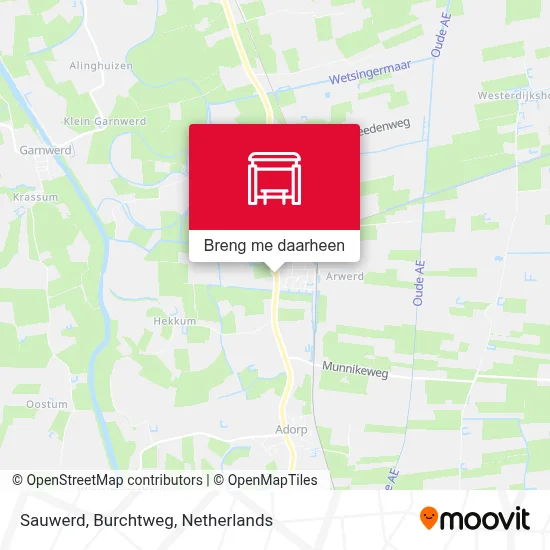 Sauwerd, Burchtweg kaart
