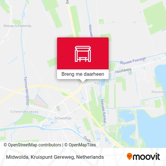 Midwolda, Kruispunt Gereweg kaart