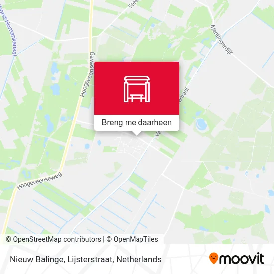 Nieuw Balinge, Lijsterstraat kaart