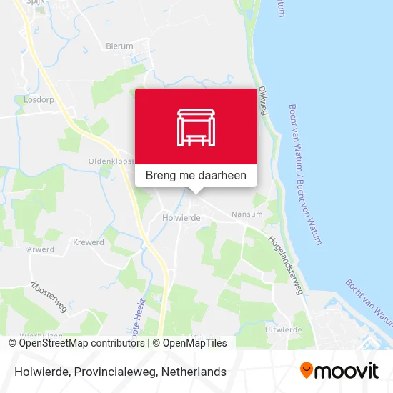 Holwierde, Provincialeweg kaart