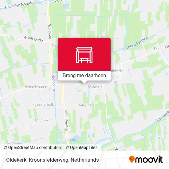Oldekerk, Kroonsfelderweg kaart