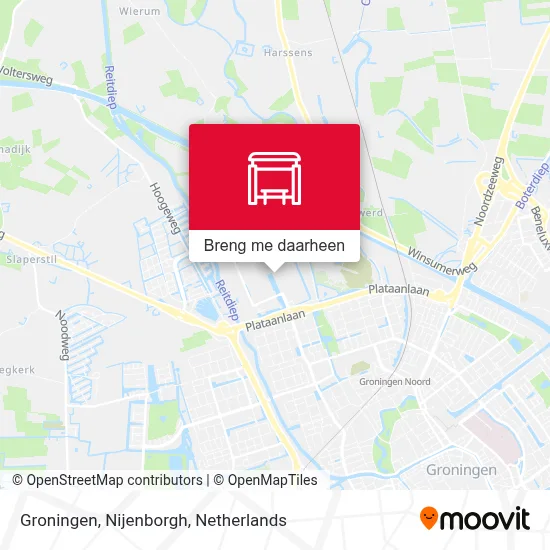 Groningen, Nijenborgh kaart