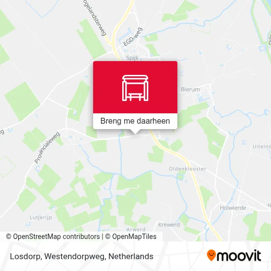 Losdorp, Westendorpweg kaart