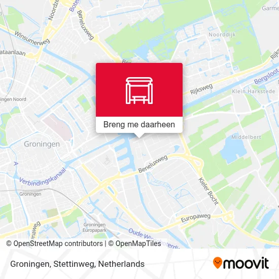 Groningen, Stettinweg kaart