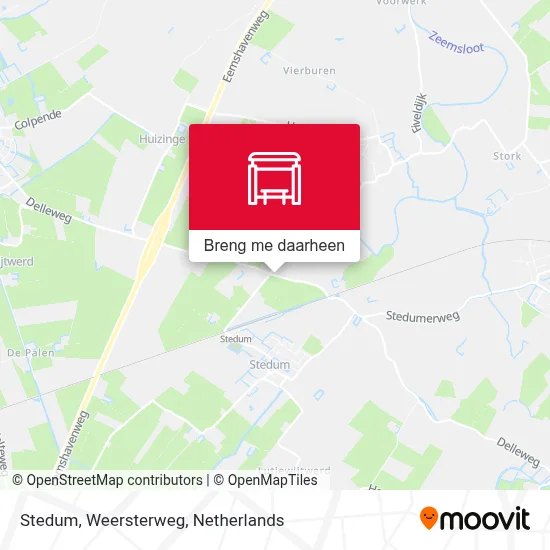 Stedum, Weersterweg kaart
