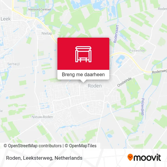 Roden, Leeksterweg kaart