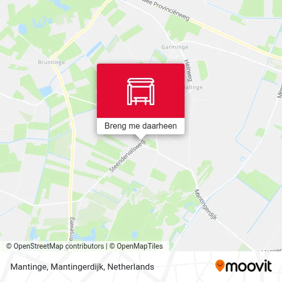 Mantinge, Mantingerdijk kaart