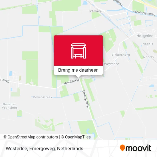 Westerlee, Emergoweg kaart