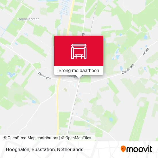 Hooghalen, Busstation kaart
