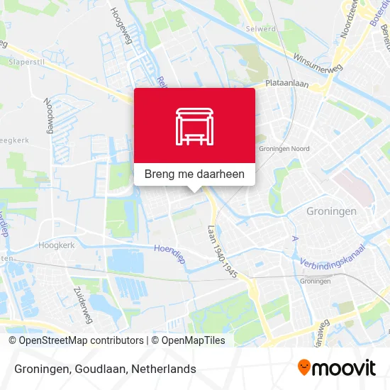 Groningen, Goudlaan kaart