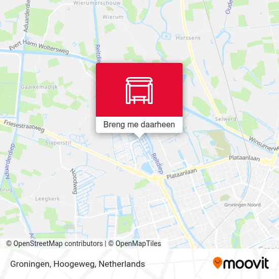 Groningen, Hoogeweg kaart