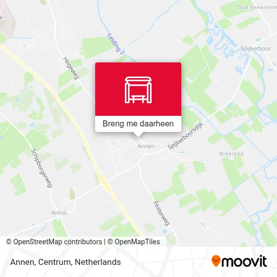 Annen, Centrum kaart