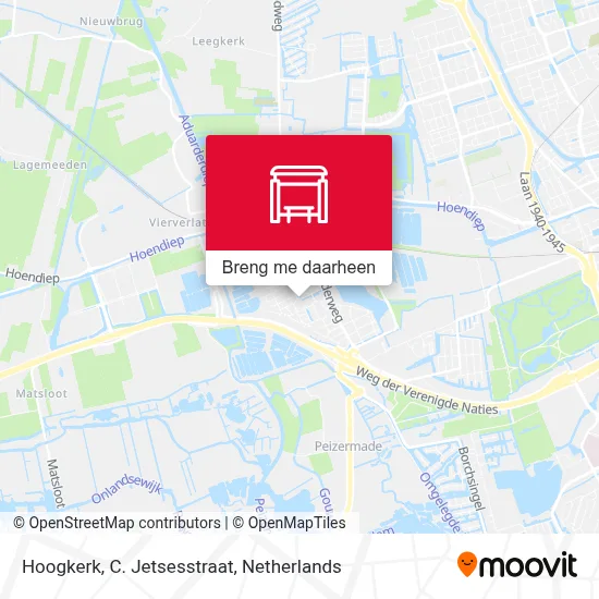 Hoogkerk, C. Jetsesstraat kaart