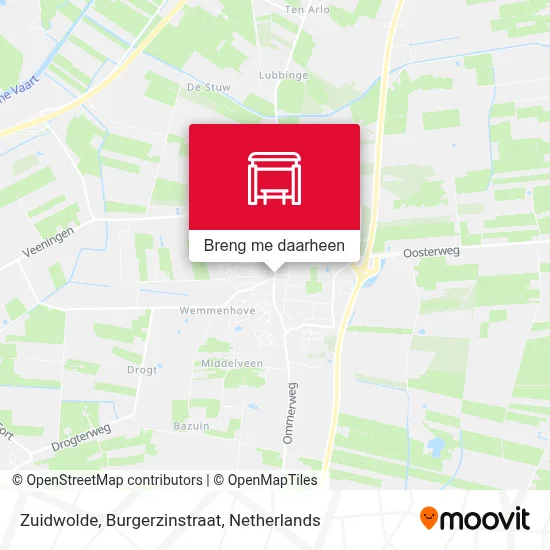 Zuidwolde, Burgerzinstraat kaart