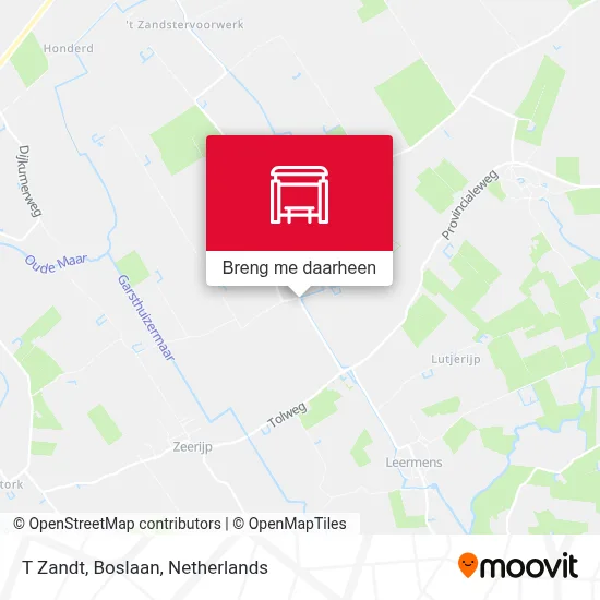 T Zandt, Boslaan kaart