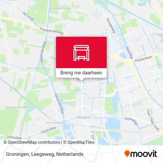 Groningen, Leegeweg kaart
