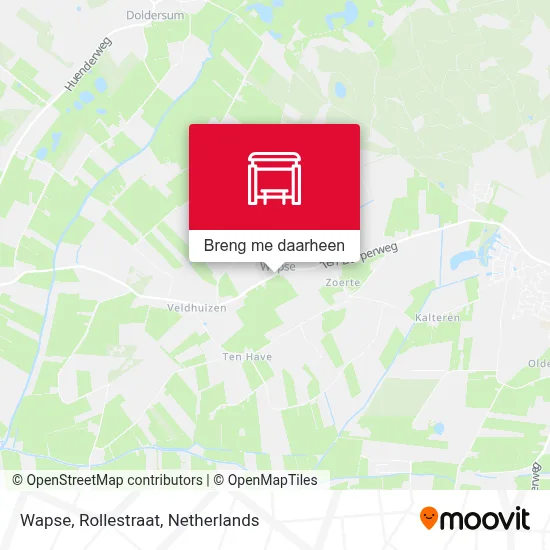 Wapse, Rollestraat kaart