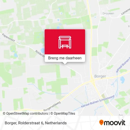 Borger, Rolderstraat 6 kaart