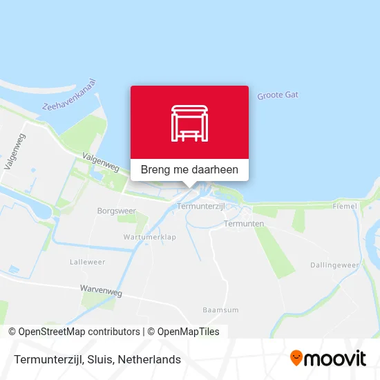 Termunterzijl, Sluis kaart