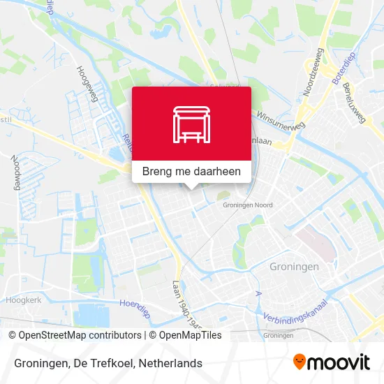 Groningen, De Trefkoel kaart