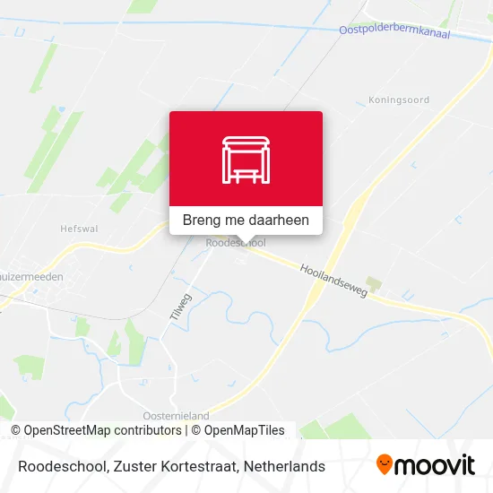 Roodeschool, Zuster Kortestraat kaart