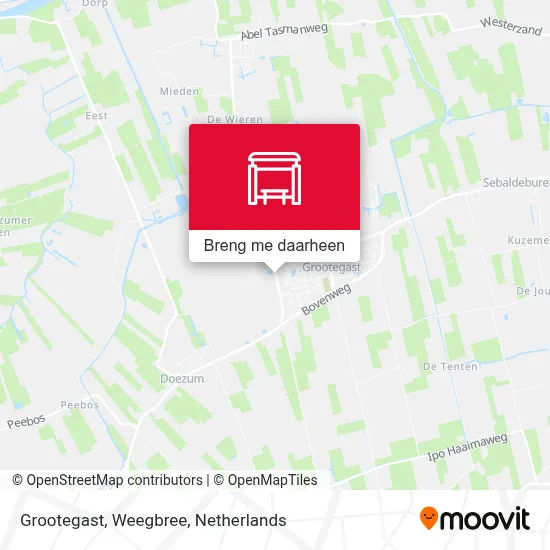 Grootegast, Weegbree kaart