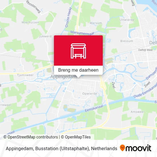 Appingedam, Busstation (Uitstaphalte) kaart