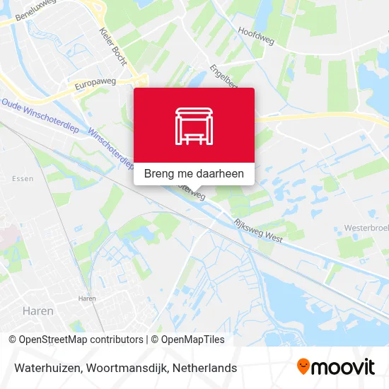 Waterhuizen, Woortmansdijk kaart