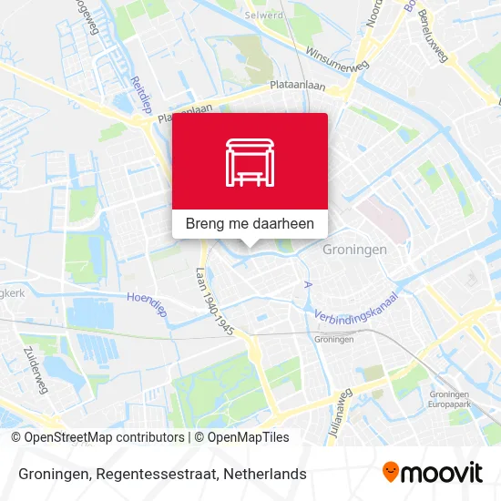 Groningen, Regentessestraat kaart