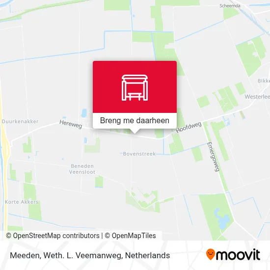 Meeden, Weth. L. Veemanweg kaart