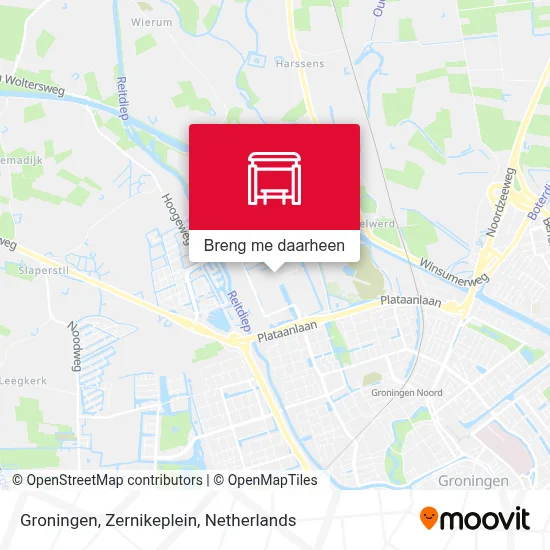 Groningen, Zernikeplein kaart