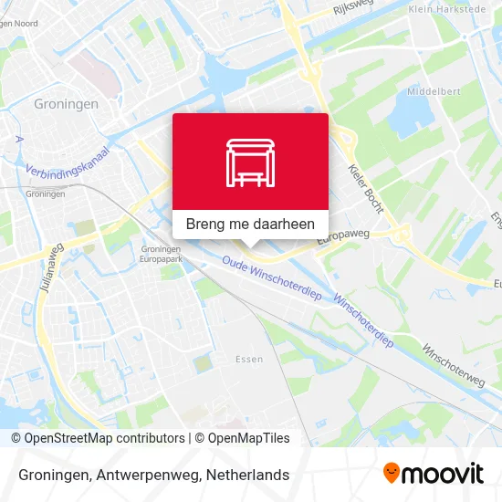 Groningen, Antwerpenweg kaart