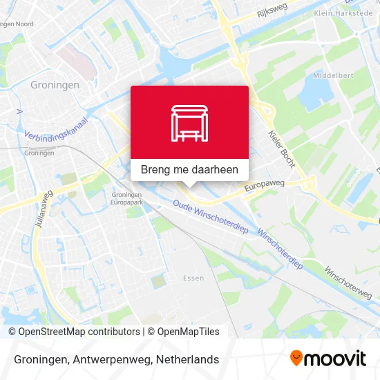 Groningen, Antwerpenweg kaart