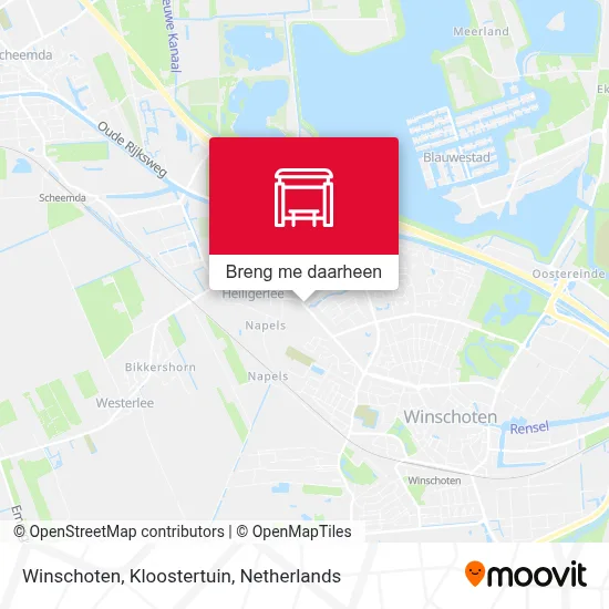 Winschoten, Kloostertuin kaart