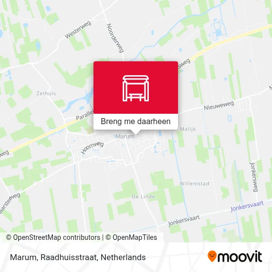 Marum, Raadhuisstraat kaart