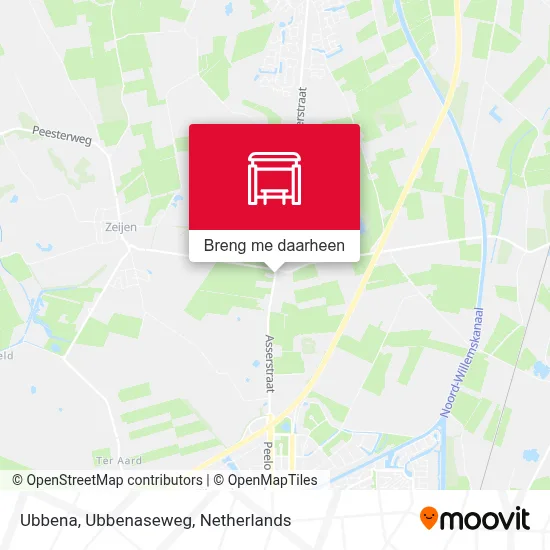 Ubbena, Ubbenaseweg kaart