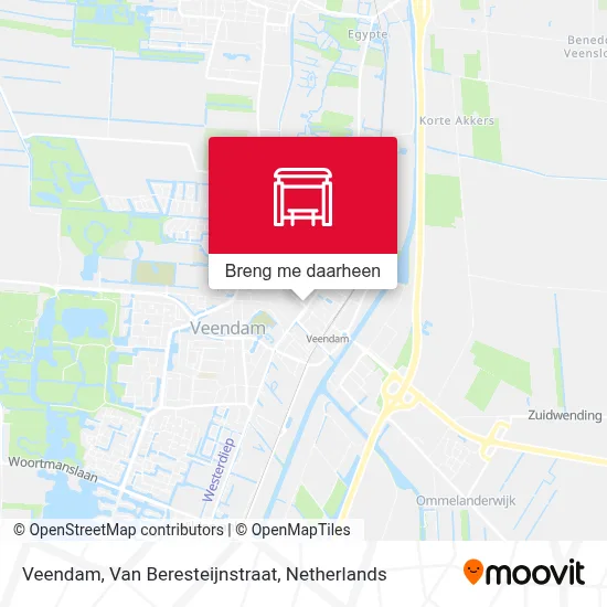 Veendam, Van Beresteijnstraat kaart