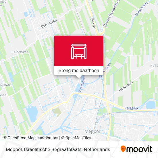 Meppel, Israelitische Begraafplaats kaart
