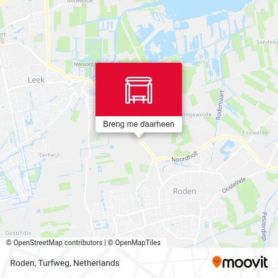 Roden, Turfweg kaart