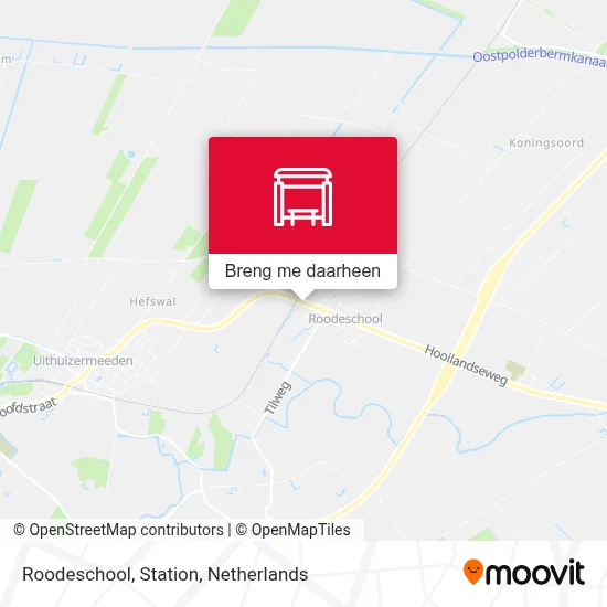 Roodeschool, Station kaart