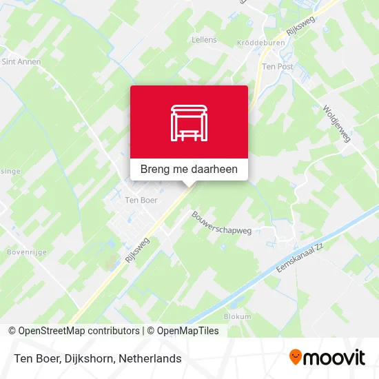 Ten Boer, Dijkshorn kaart