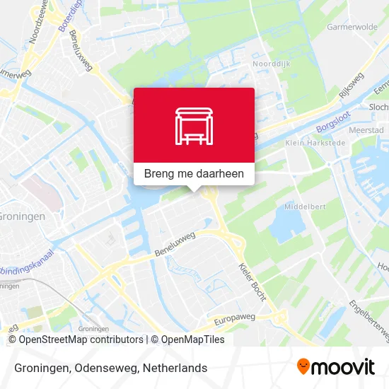 Groningen, Odenseweg kaart