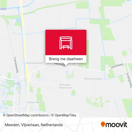 Meeden, Vijverlaan kaart