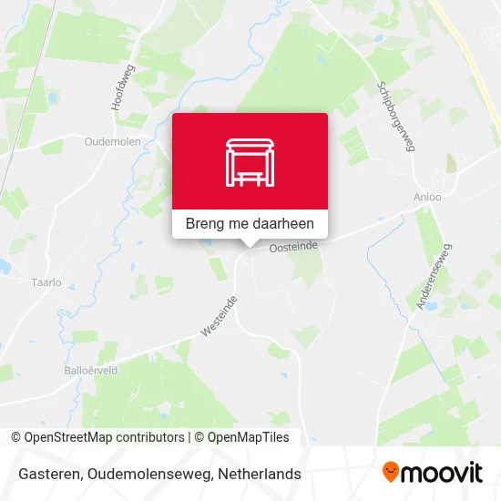 Gasteren, Oudemolenseweg kaart