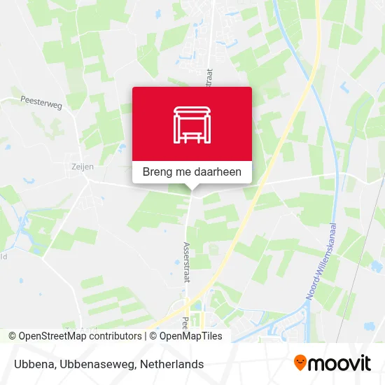 Ubbena, Ubbenaseweg kaart