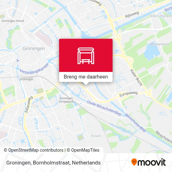 Groningen, Bornholmstraat kaart
