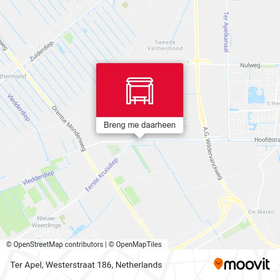 Ter Apel, Westerstraat 186 kaart