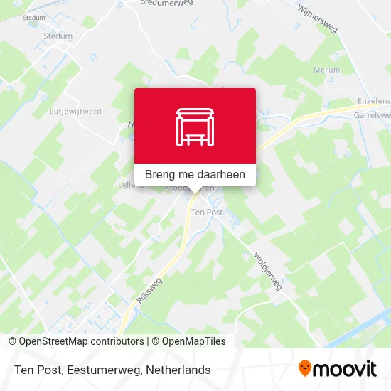 Ten Post, Eestumerweg kaart