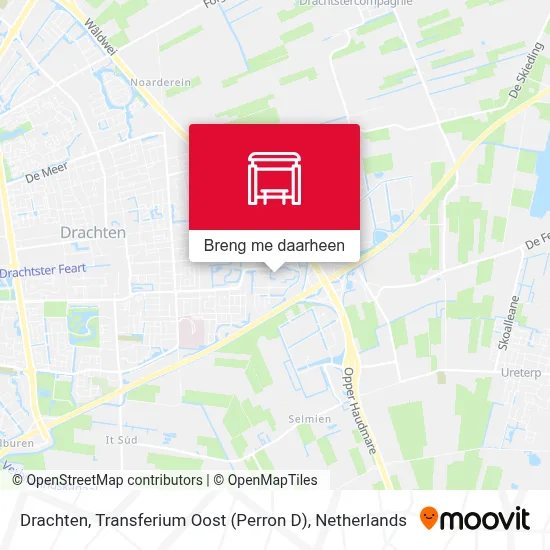 Drachten, Transferium Oost (Perron D) kaart